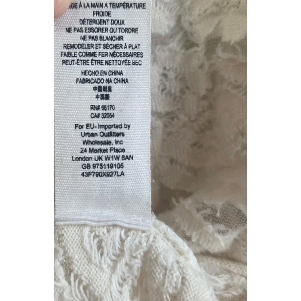 Free People Floral Textured Sheer Top M Festival Layer Cottage Fairy Core
